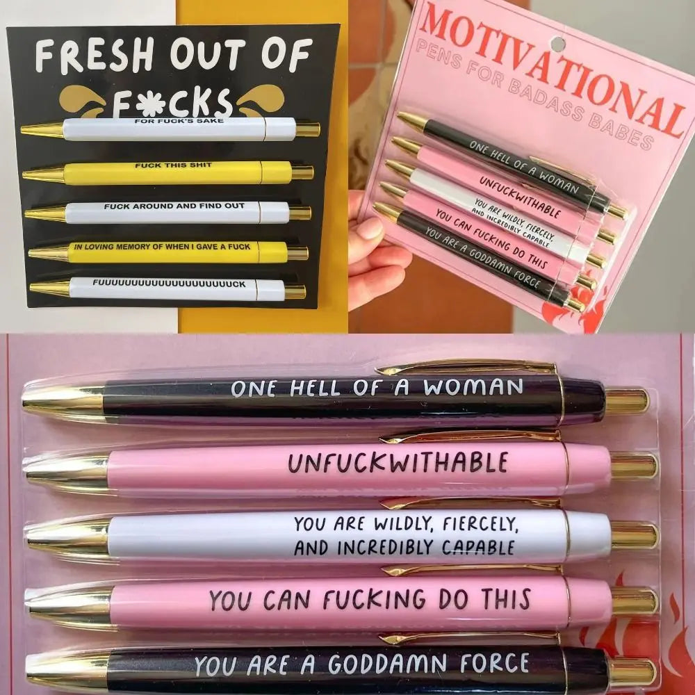 Funny & Motivational Pens 🖊️