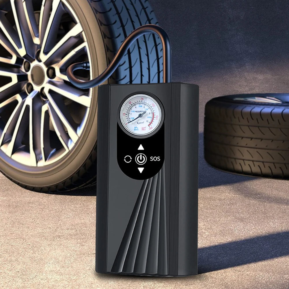 Portable Car Air Compressor Rechargeable 150PSI Car Air Pump LCD Display Portable Car Tyre Inflator for Car Motorcycle Bike Ball