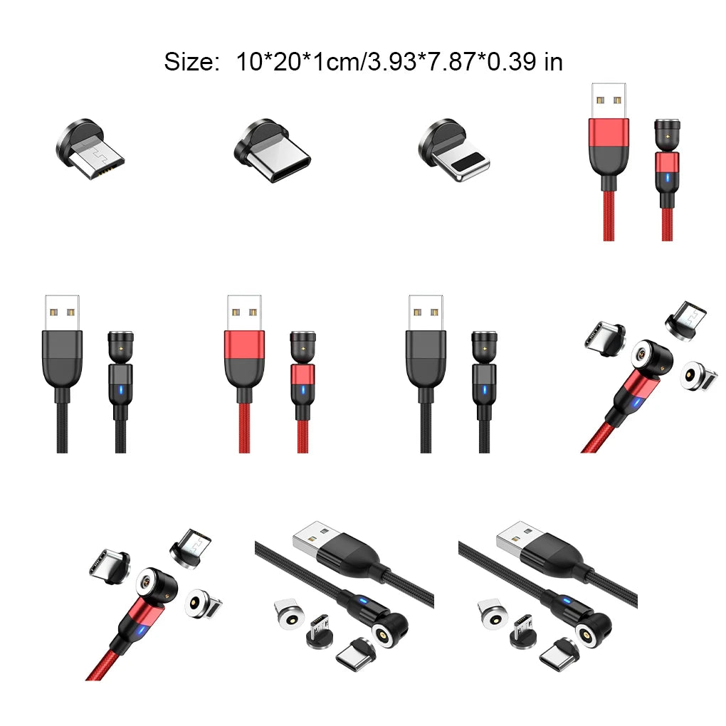 USB Charging Cable Flexible 540-Degree Magnetic Chargers ⚡️