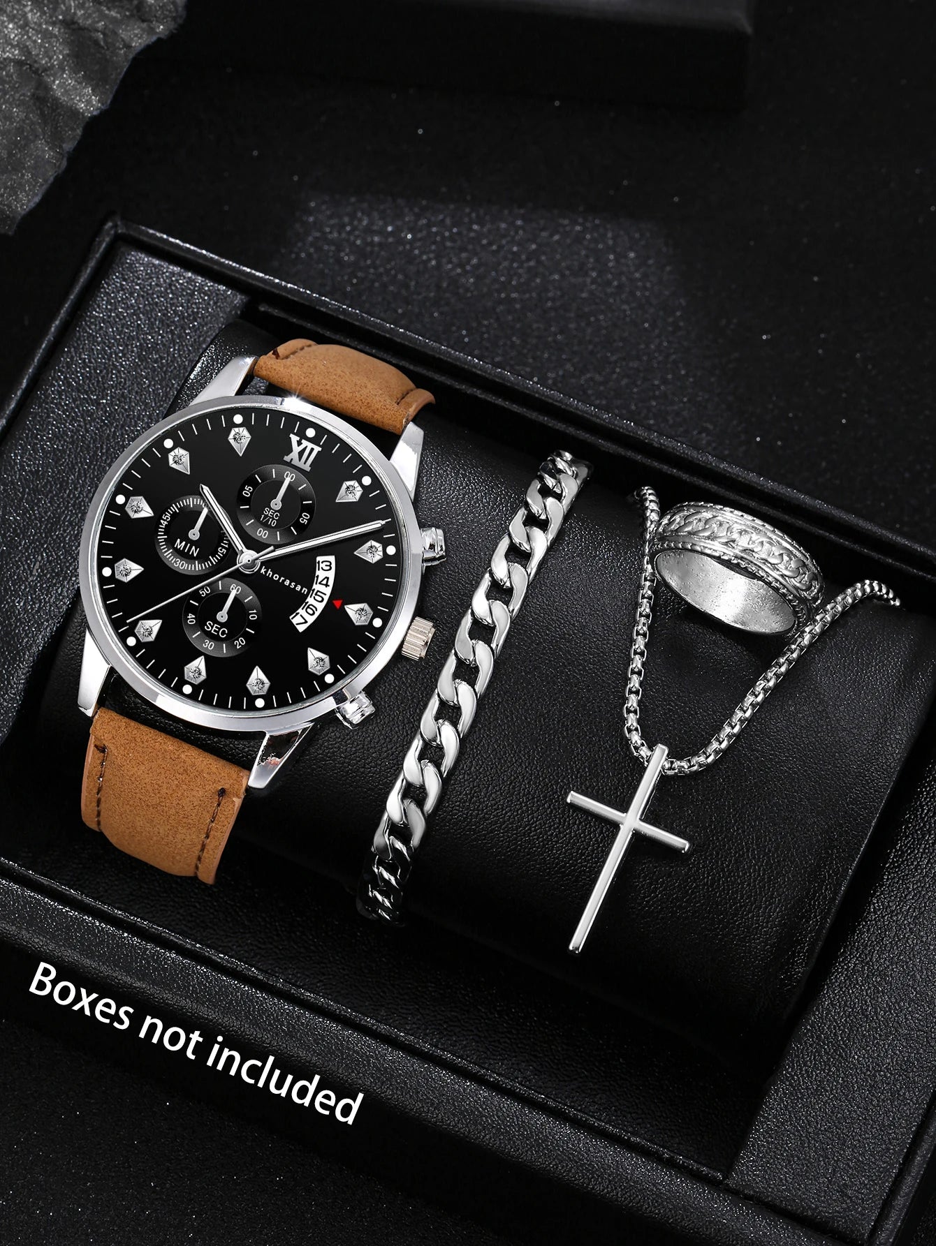 Fashionable men's quartz watch set🔥