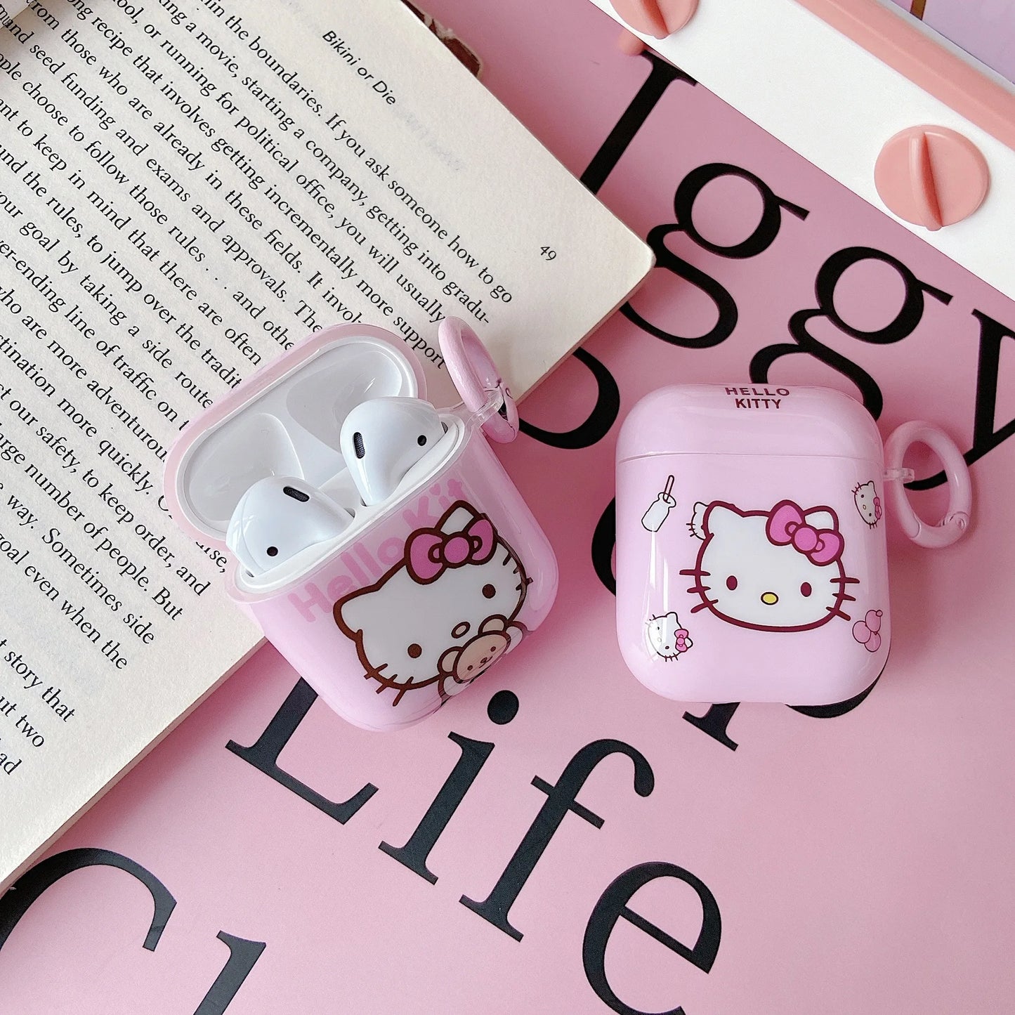 Hello Kitty Pink Girls Case For Airpods Pro 2 Case Soft